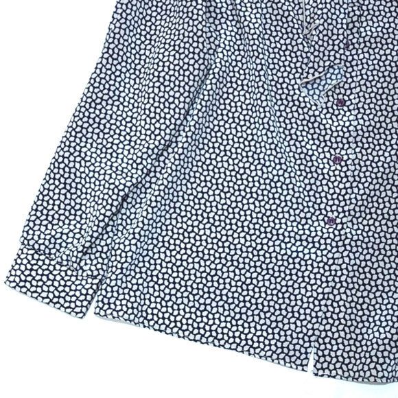 Russ | Vintage Button Blouse | Abstract Spot Ruffle | Art Deco | Business Office - Picture 3 of 7